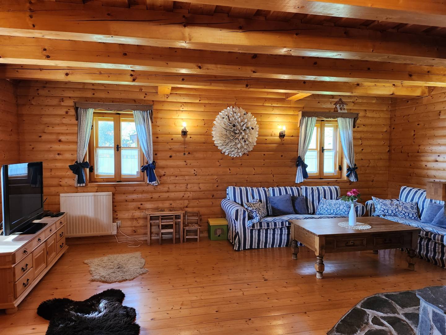 Obývačka, Drevenica Romantika, Zázrivá