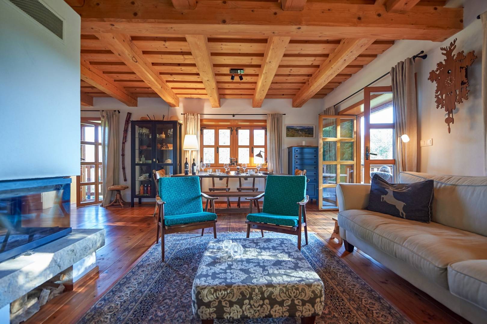 Obývačka, Lubka Lodge, Lučatín