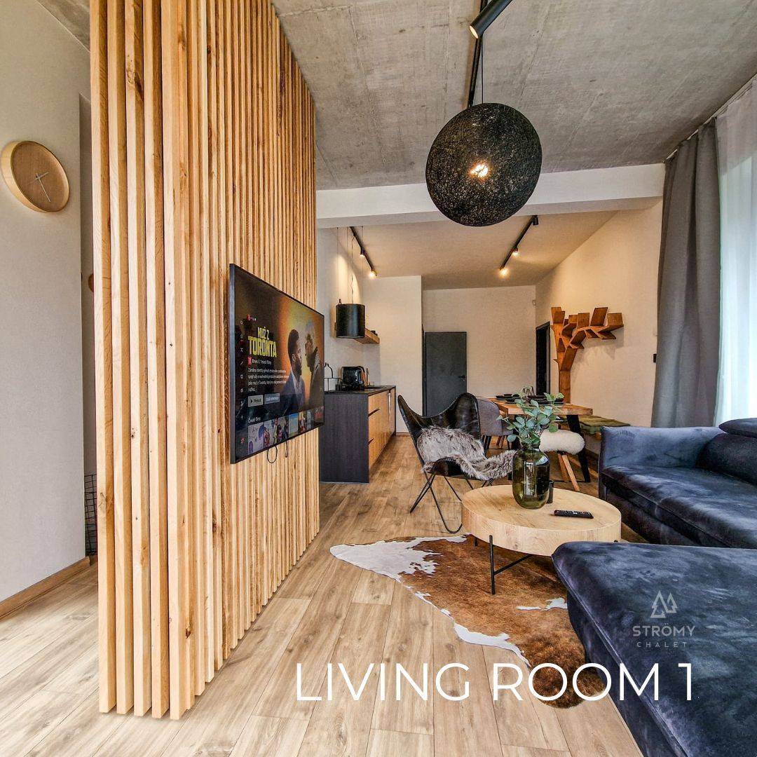 Obývačka, Chalet STRÖMY, Liptovský Mikuláš