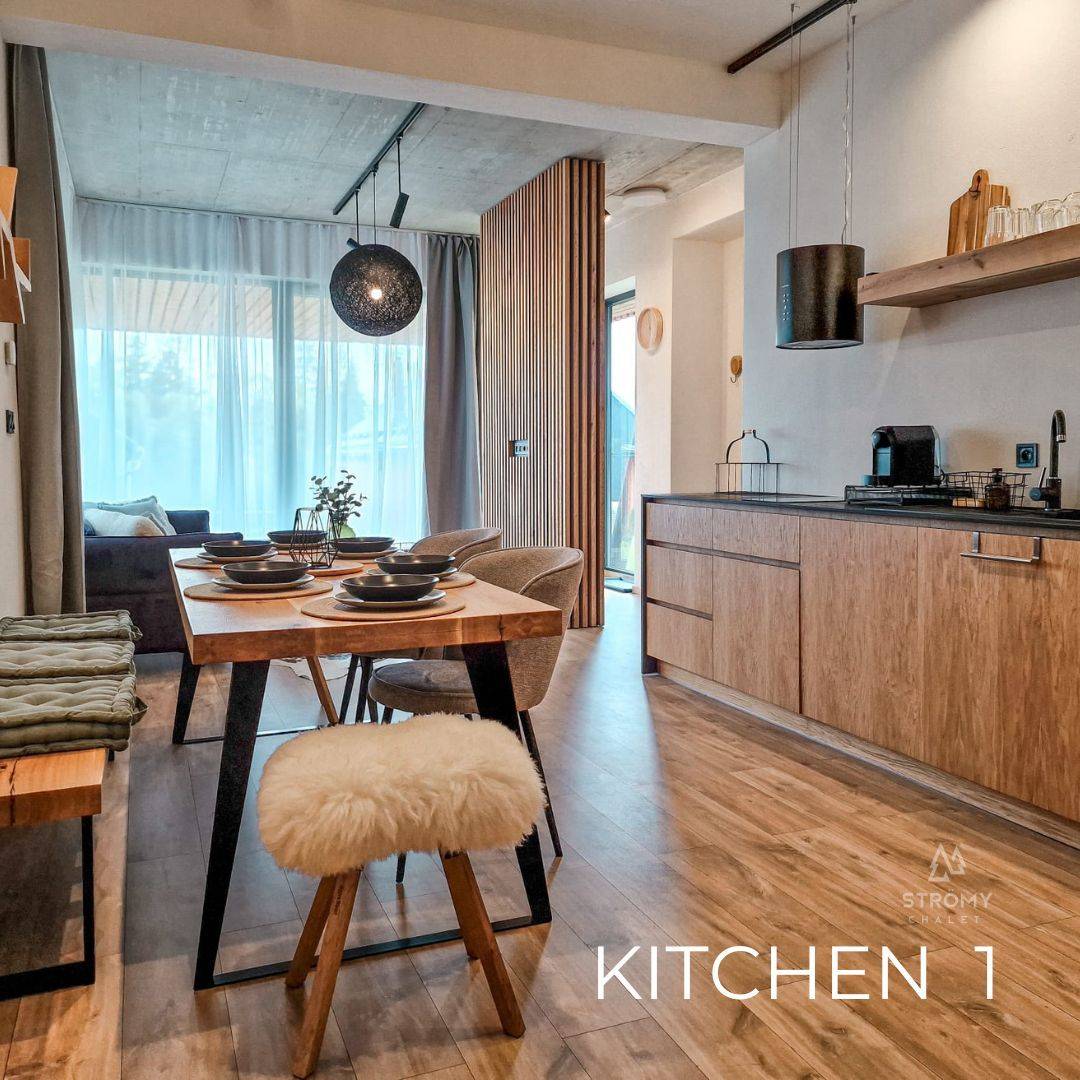 Kuchyňa, Chalet STRÖMY, Liptovský Mikuláš