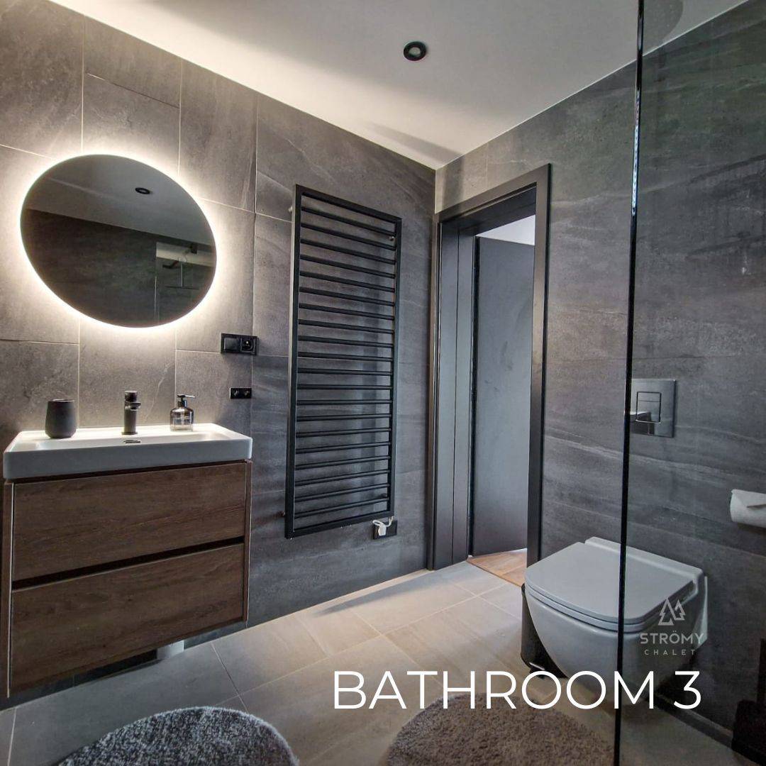 Kúpeľňa s toaletou, Chalet STRÖMY, Liptovský Mikuláš