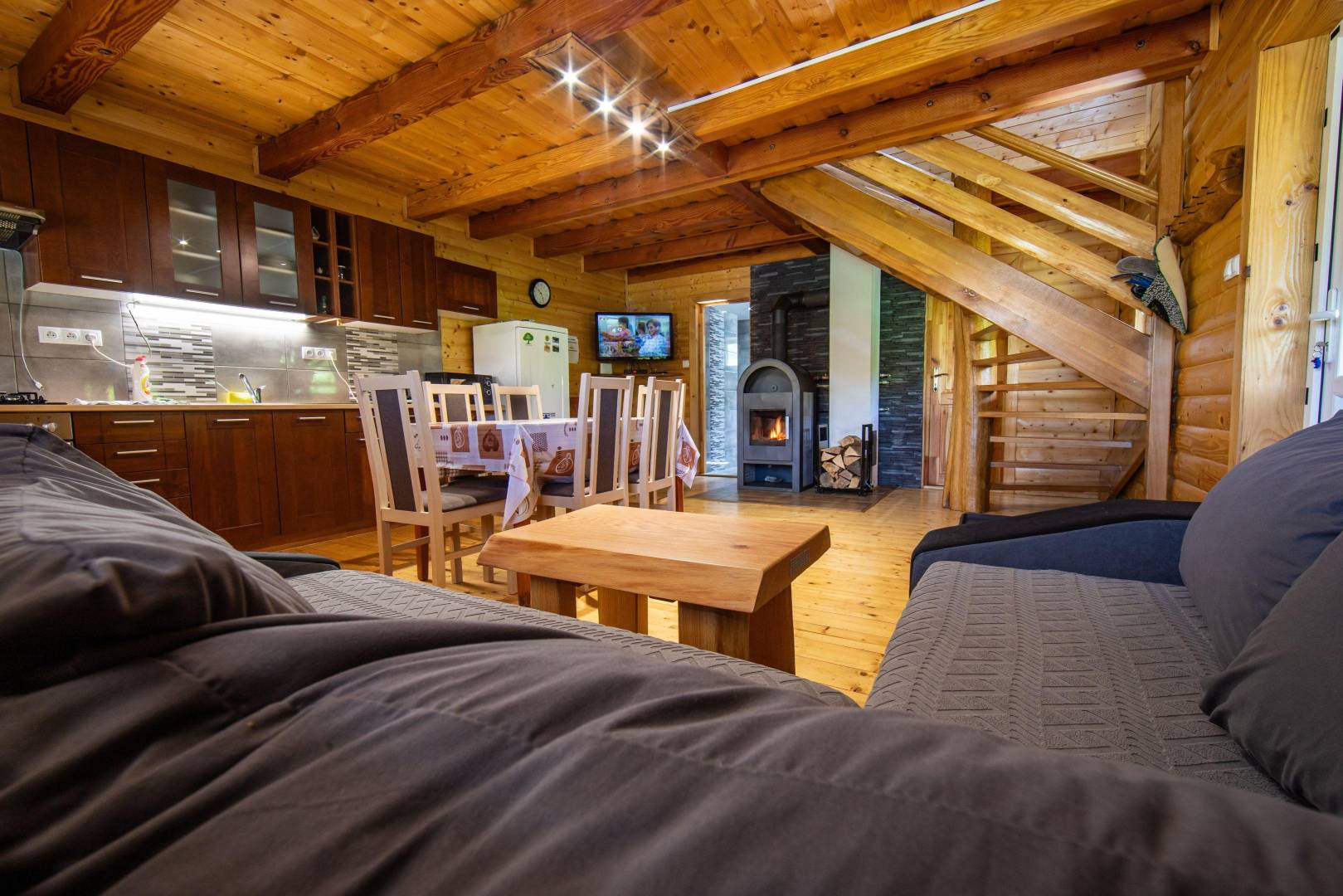 Obývačka, Chata pod Rožkom, Uličské Krivé