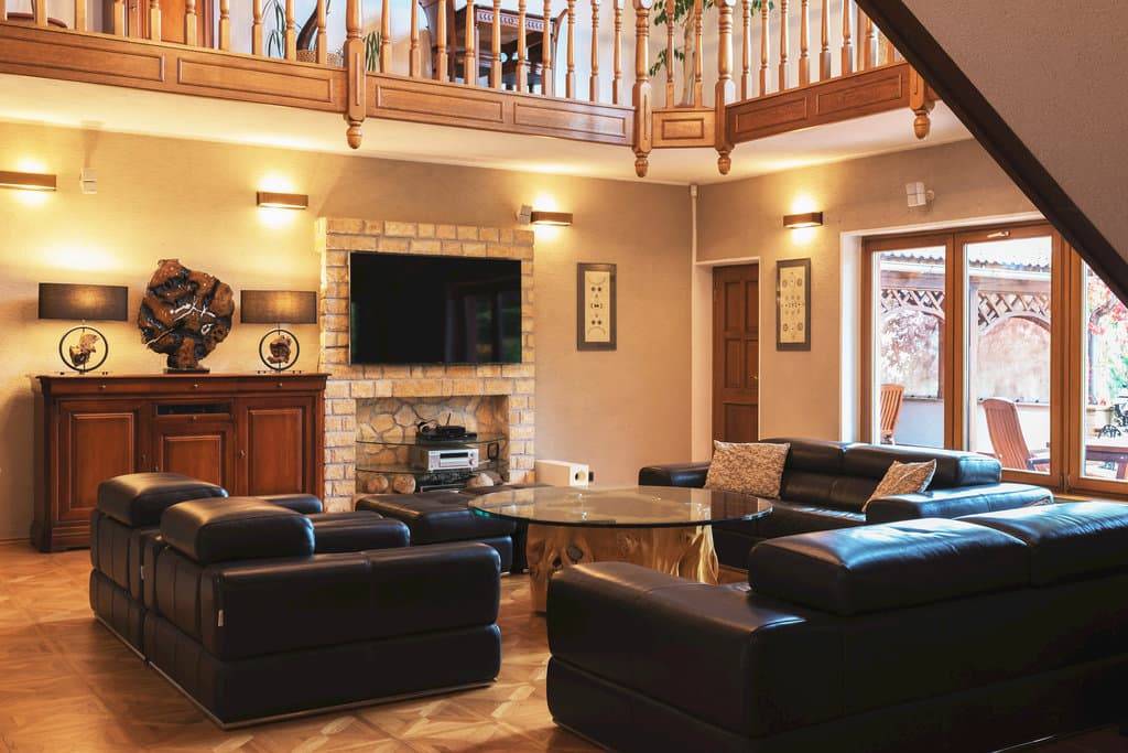 Obývačka, Alpinum Chalet High Tatras, Nová Lesná