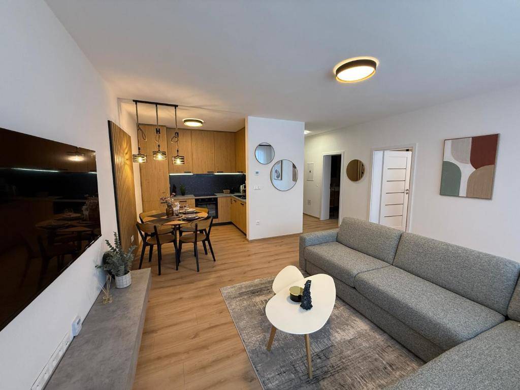 Obývačka, Apartmány Brezovina, Oravské Veselé