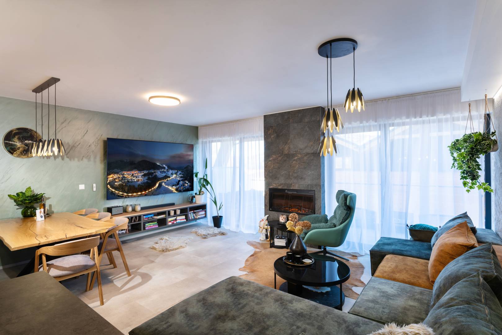 Obývačka, Apartmanica Chalet 5A, Donovaly