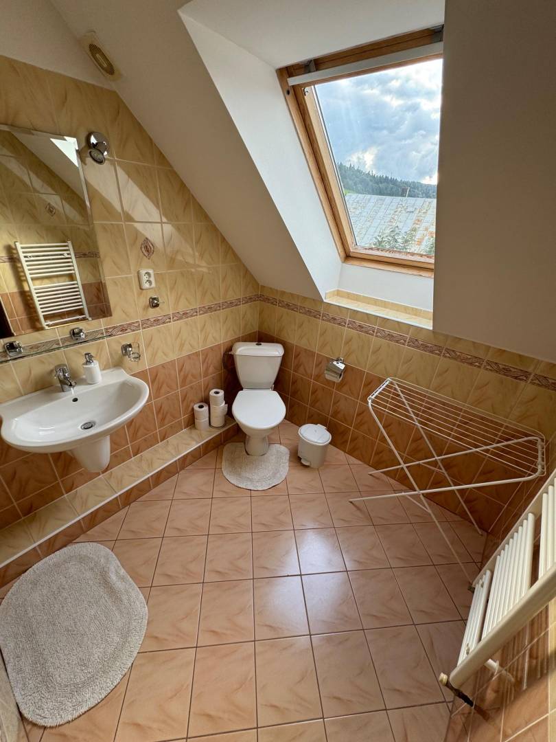 Kúpeľňa s toaletou, Dovolenkový Dom Lutra Montana Pieniny***, Reľov