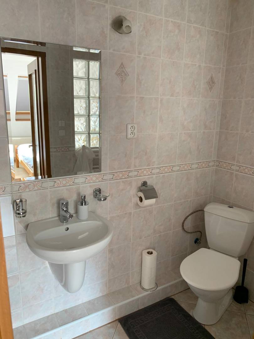 Kúpeľňa s toaletou, Dovolenkový Dom Lutra Montana Pieniny***, Reľov