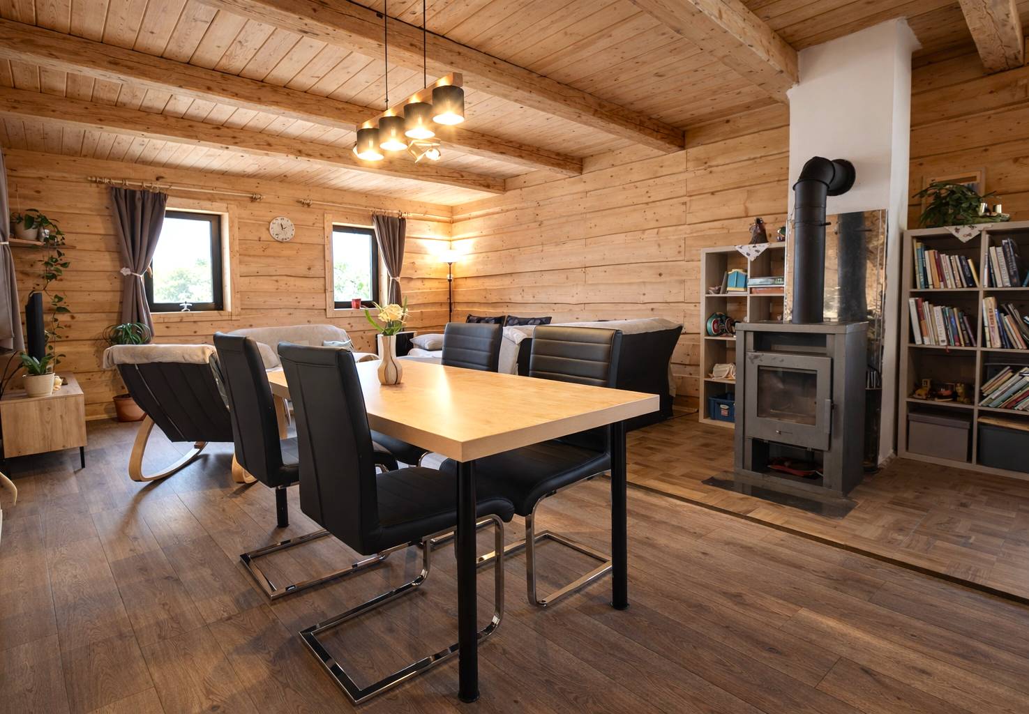 Spoločenská miestnosť, Chata pri Kaštieli Longevity Nature Retreat, Necpaly