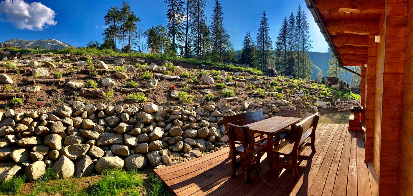 Terasa, Chata BlueBerry, Demänovská Dolina