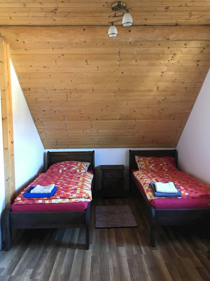 Spálňa, Zrubový rekreačný dom, Liptovský Trnovec