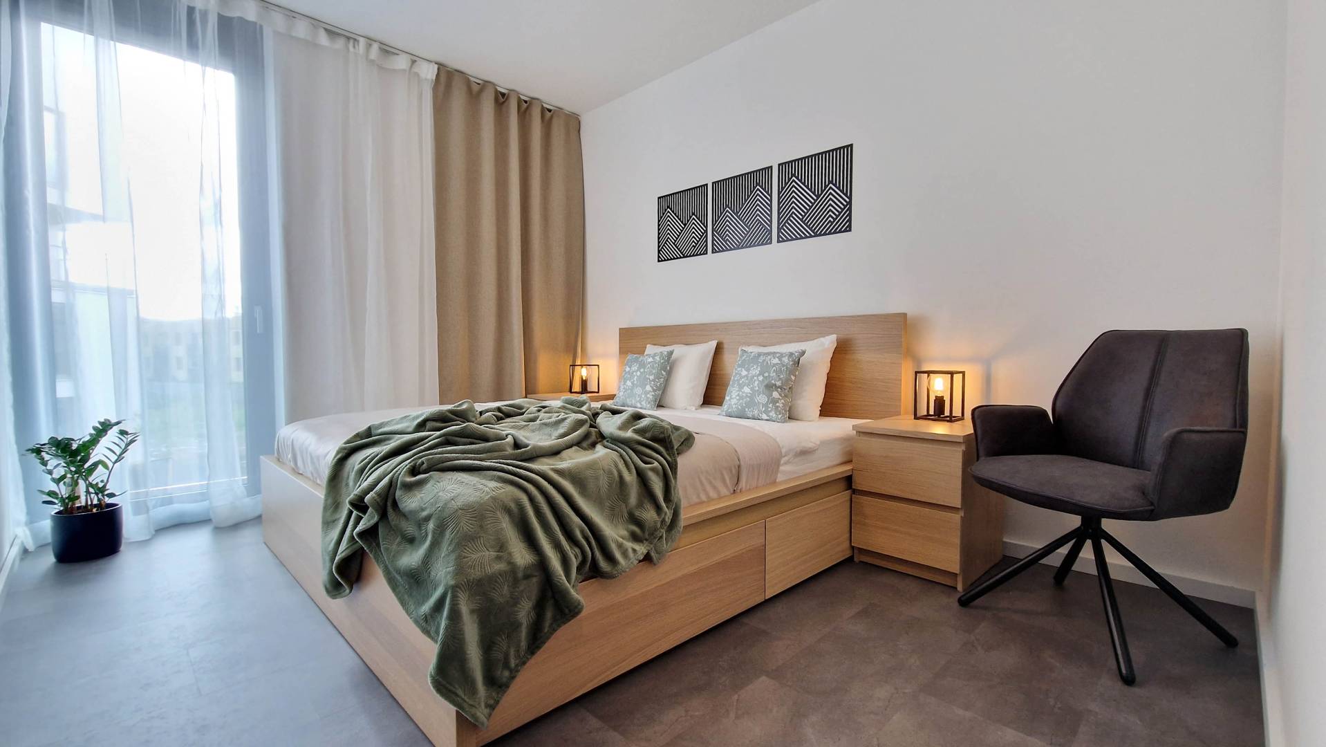 Spálňa, Hillshome | 84m2 moderný byt s terasou aj saunou, Liptovský Mikuláš