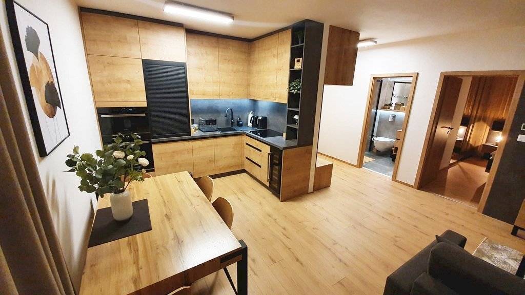Kuchyňa, Apartmán Y32 Hillside, Dolný Kubín
