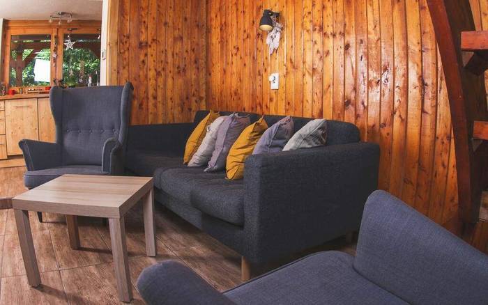 Obývačka, SKI Lake Cottage Krpáčovo, Dolná Lehota