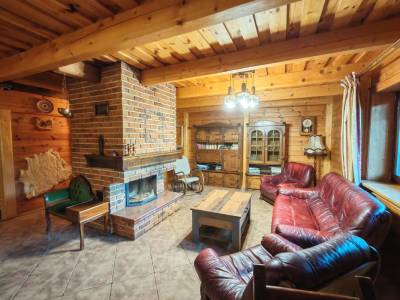 Spoločenská miestnosť s krbom, MONTANA RESIDENCE - Chata Panoráma, Belá - Dulice