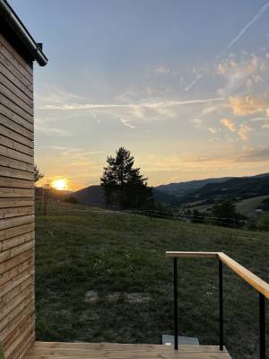 Západ slnka, Kiva cabin, Horné Hámre