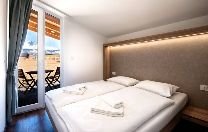 Spálňa s manželskou posteľou, Natur Resort - Alpine House, Veľká Lomnica