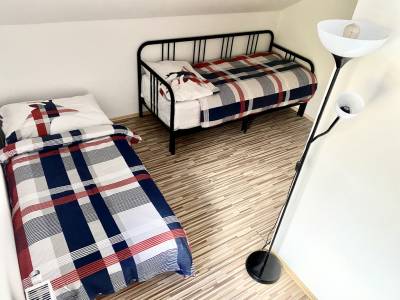 Spálňa s 2 samostatnými posteľami, Stag house – Jelení dom, Smižany