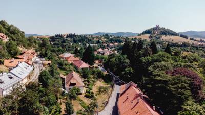 Výhľad z ubytovania, Domček na Staromestskej****, Banská Štiavnica